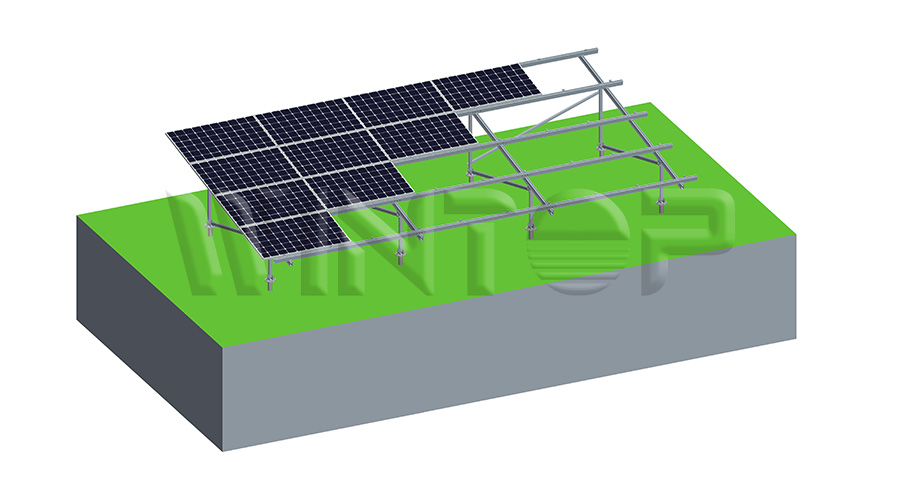 Sistema de montaje solar con tornillo de tierra