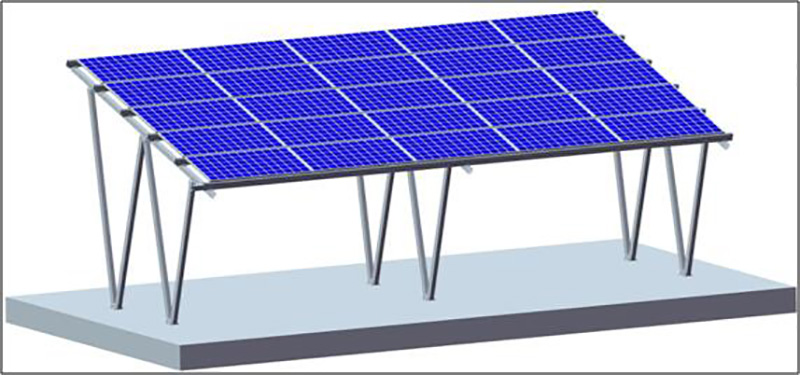 sistema de montaje de cochera solar