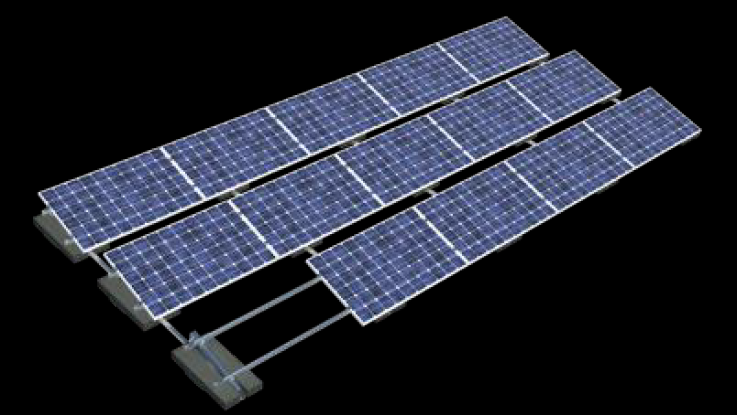 Sistema solar de techo de lastre