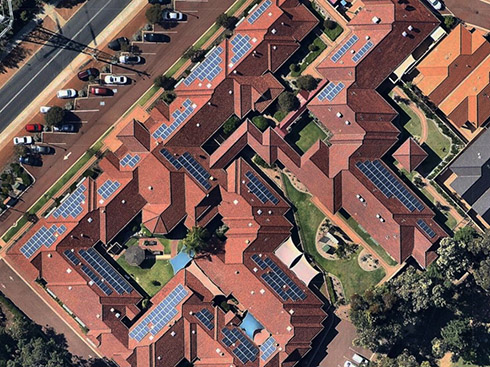 Sistema de montaje de techo de tejas solares de 90KW en Australia
