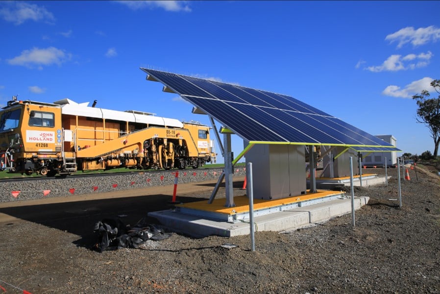 Energía solar en sitios de señalización ferroviaria