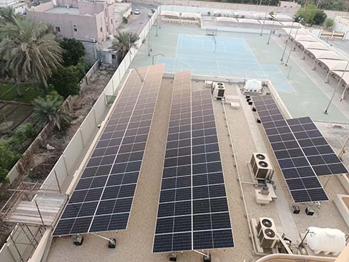 Sistema de estantería solar de techo de Bahrein 1100kw
