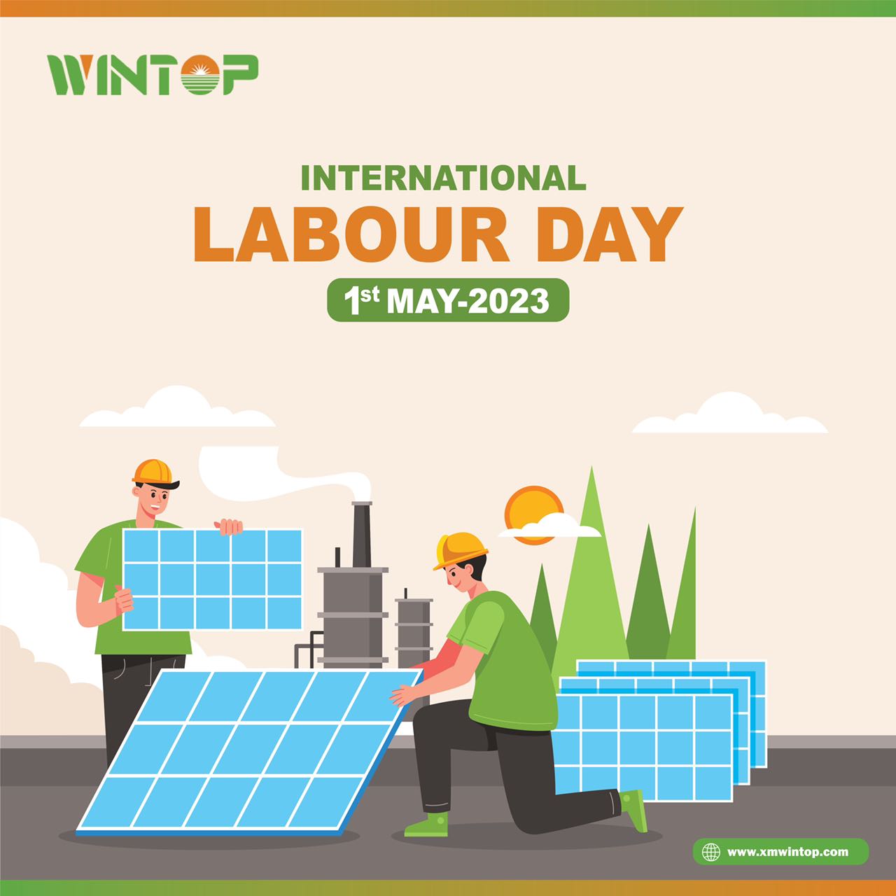 Aviso de feriado del 1 de mayo por el Día Internacional del Trabajo