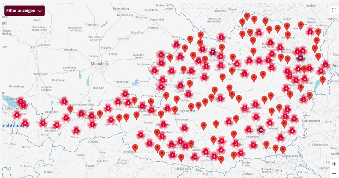 Austria publica un mapa de capacidad de red disponible para la integración de la red fotovoltaica